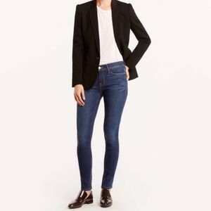 FRAME Le Skinny de Jeanne Jeans Dark Blue Wash Raw Hem Size 27 Classic